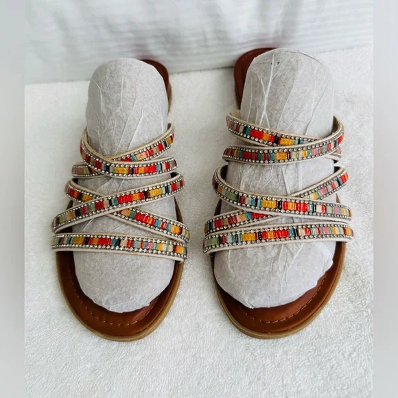 Jellypop Women's Glisten Boho Sandal Size 8.5 - Picture 2 of 5